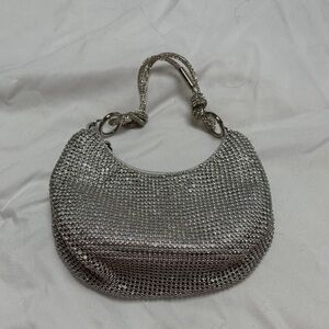 a new day Silver Crystal-Studded Shoulder Bag
